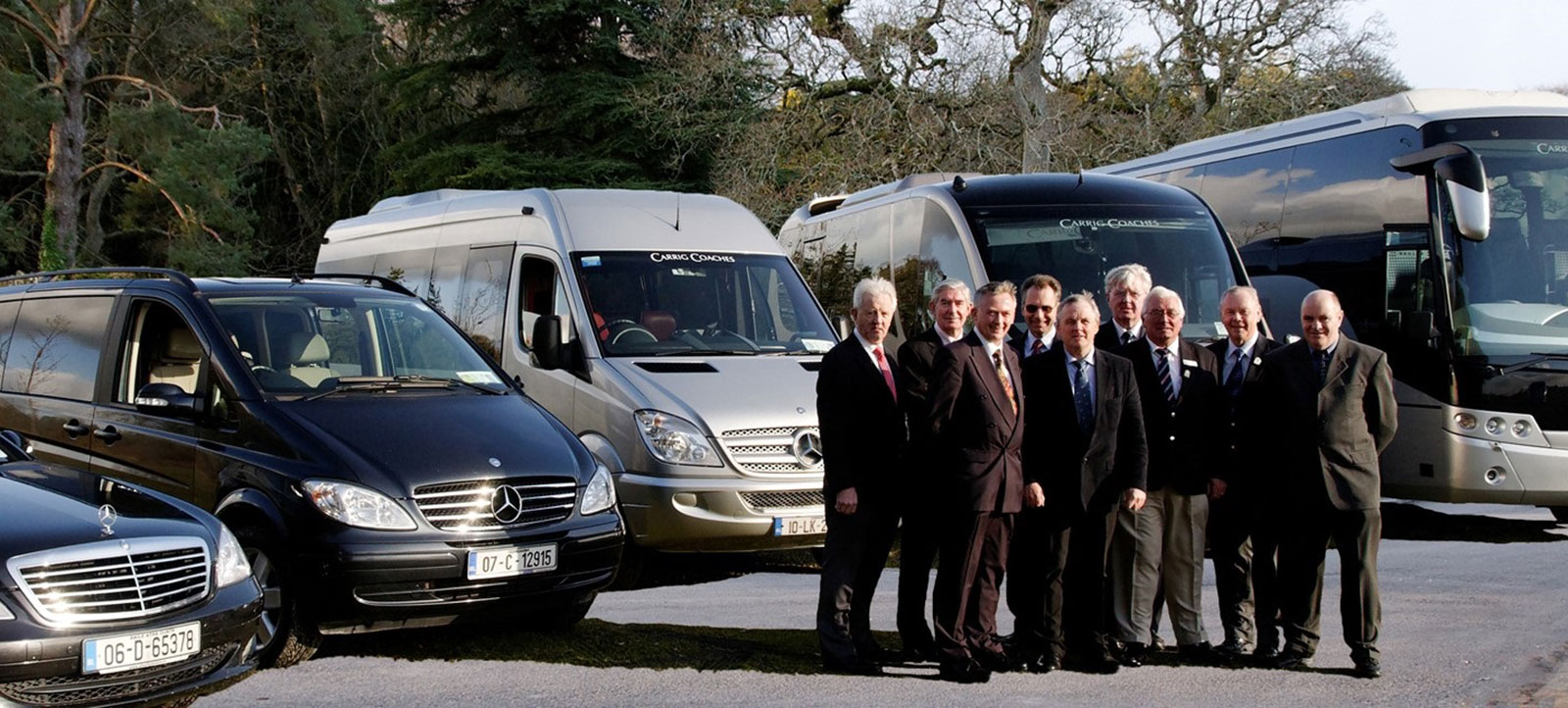 Chauffeur drivers with their vehicles