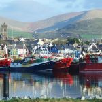 Colorful boats in the Dingle Marina