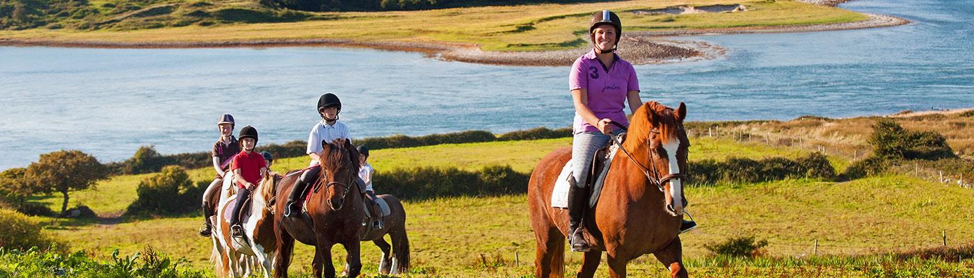 Family horseback riding